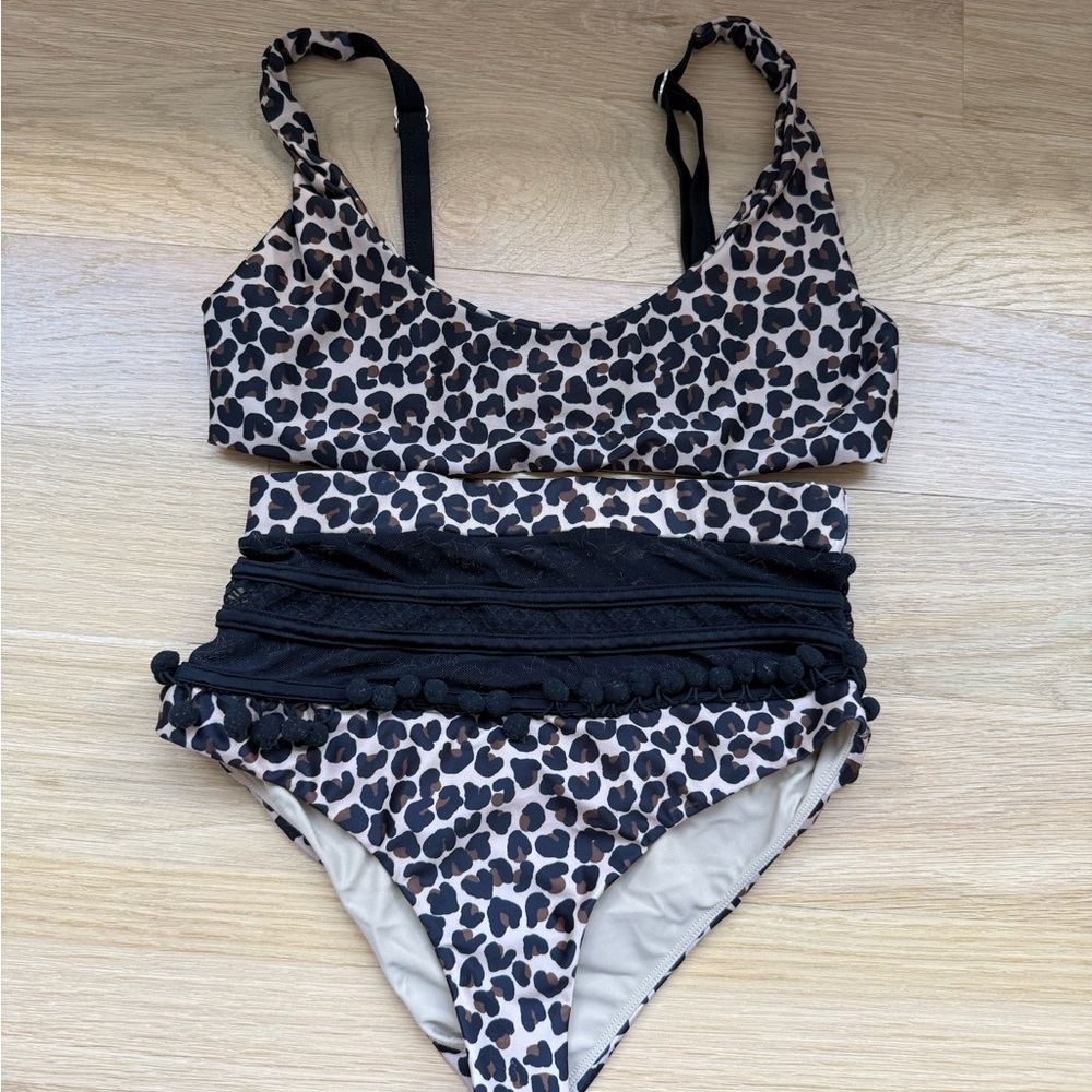 Tularosa Brown and Black Bikini Swimwear
